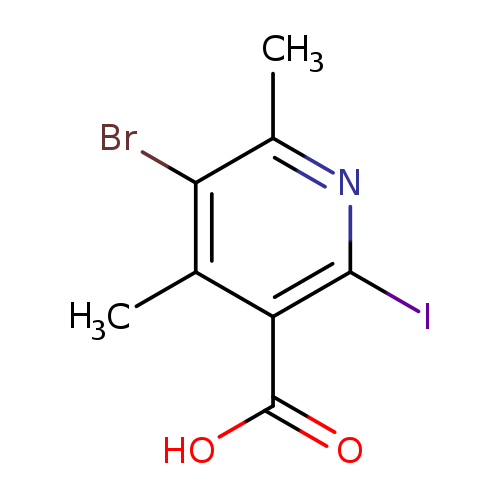 "5-bromo-2-iodo-4,6-dimethylpyridine-3-carboxylic acid"