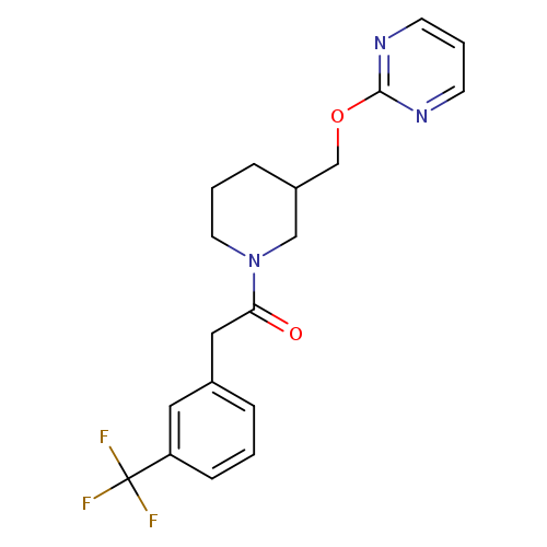 1-{3-[(pyrimidin-2-yloxy)methyl]piperidin-1-yl}-2-[3-(trifluoromethyl)phenyl]ethan-1-one