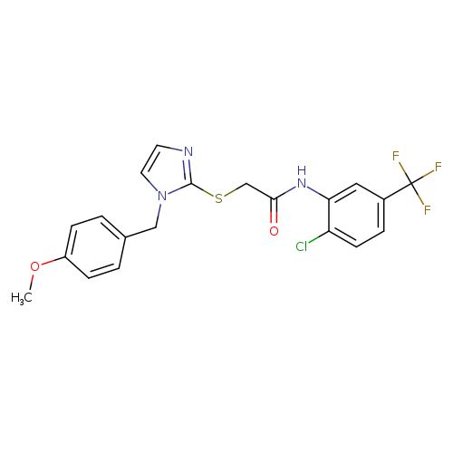 N-[2-chloro-5-(trifluoromethyl)phenyl]-2-({1-[(4-methoxyphenyl)methyl]-1H-imidazol-2-yl}sulfanyl)acetamide