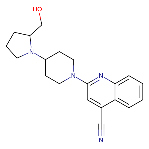 2-{4-[2-(hydroxymethyl)pyrrolidin-1-yl]piperidin-1-yl}quinoline-4-carbonitrile