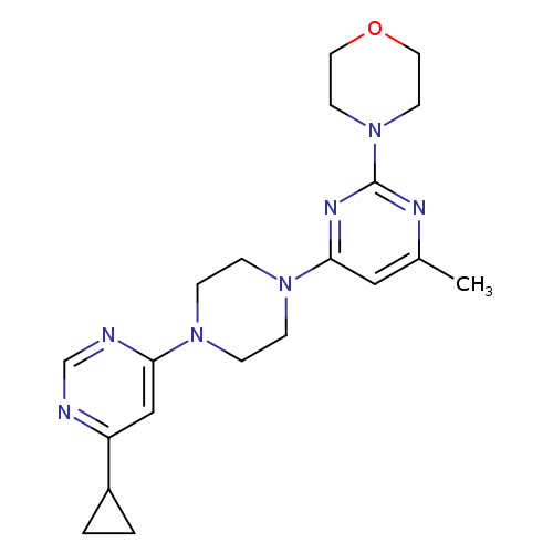 4-{4-[4-(6-cyclopropylpyrimidin-4-yl)piperazin-1-yl]-6-methylpyrimidin-2-yl}morpholine