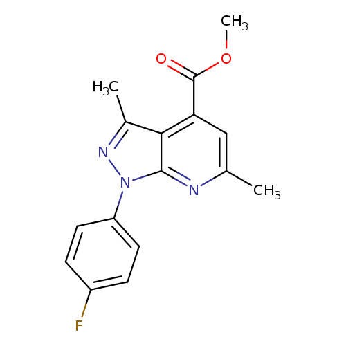 methyl 1-(4-fluorophenyl)-3,6-dimethyl-1H-pyrazolo[3,4-b]pyridine-4-carboxylate