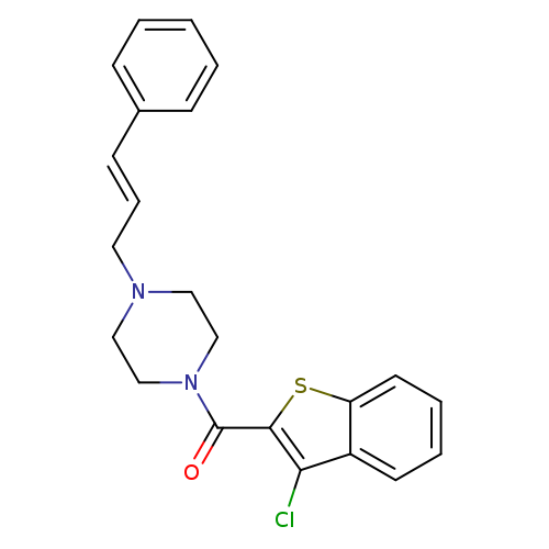 1-(3-chloro-1-benzothiophene-2-carbonyl)-4-[(2E)-3-phenylprop-2-en-1-yl]piperazine