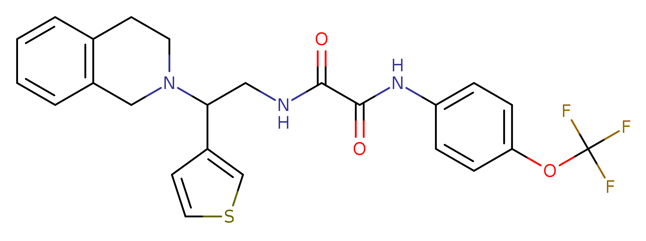N-[2-(1,2,3,4-tetrahydroisoquinolin-2-yl)-2-(thiophen-3-yl)ethyl]-N'-[4-(trifluoromethoxy)phenyl]ethanediamide