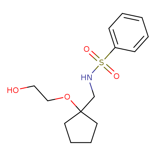 N-{[1-(2-hydroxyethoxy)cyclopentyl]methyl}benzenesulfonamide
