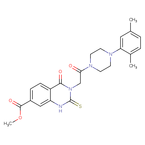 methyl 3-{2-[4-(2,5-dimethylphenyl)piperazin-1-yl]-2-oxoethyl}-4-oxo-2-sulfanylidene-1,2,3,4-tetrahydroquinazoline-7-carboxylate