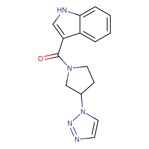 3-[3-(1H-1,2,3-triazol-1-yl)pyrrolidine-1-carbonyl]-1H-indole