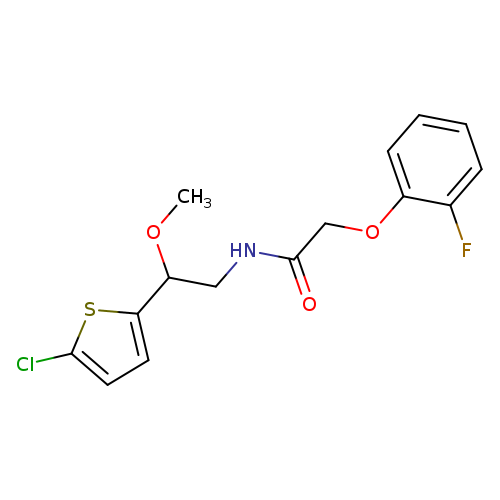 N-[2-(5-chlorothiophen-2-yl)-2-methoxyethyl]-2-(2-fluorophenoxy)acetamide