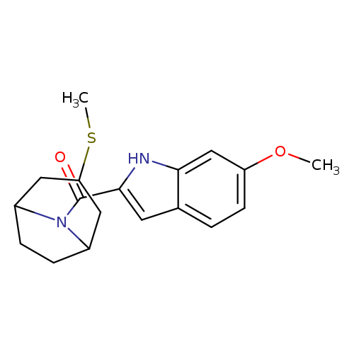 6-methoxy-2-[3-(methylsulfanyl)-8-azabicyclo[3.2.1]octane-8-carbonyl]-1H-indole