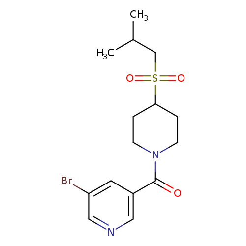 3-bromo-5-[4-(2-methylpropanesulfonyl)piperidine-1-carbonyl]pyridine