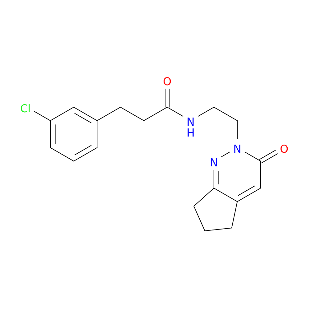 3-(3-chlorophenyl)-N-(2-{3-oxo-2H,3H,5H,6H,7H-cyclopenta[c]pyridazin-2-yl}ethyl)propanamide