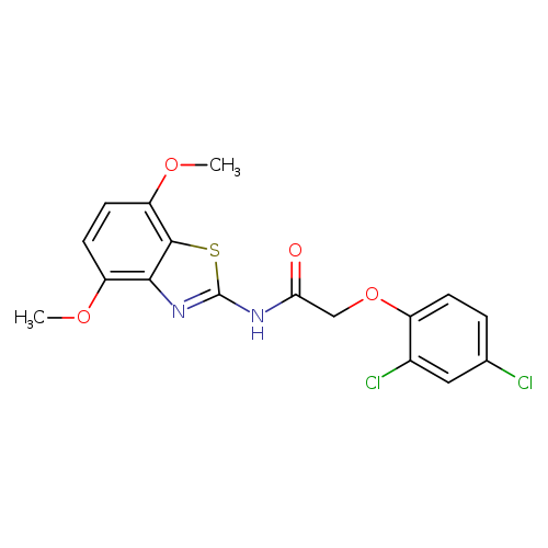 2-(2,4-dichlorophenoxy)-N-(4,7-dimethoxy-1,3-benzothiazol-2-yl)acetamide