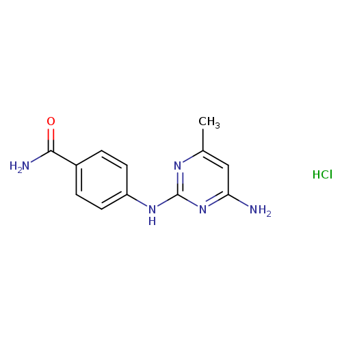 4-[(4-amino-6-methylpyrimidin-2-yl)amino]benzamide hydrochloride