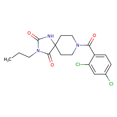 8-(2,4-dichlorobenzoyl)-3-propyl-1,3,8-triazaspiro[4.5]decane-2,4-dione