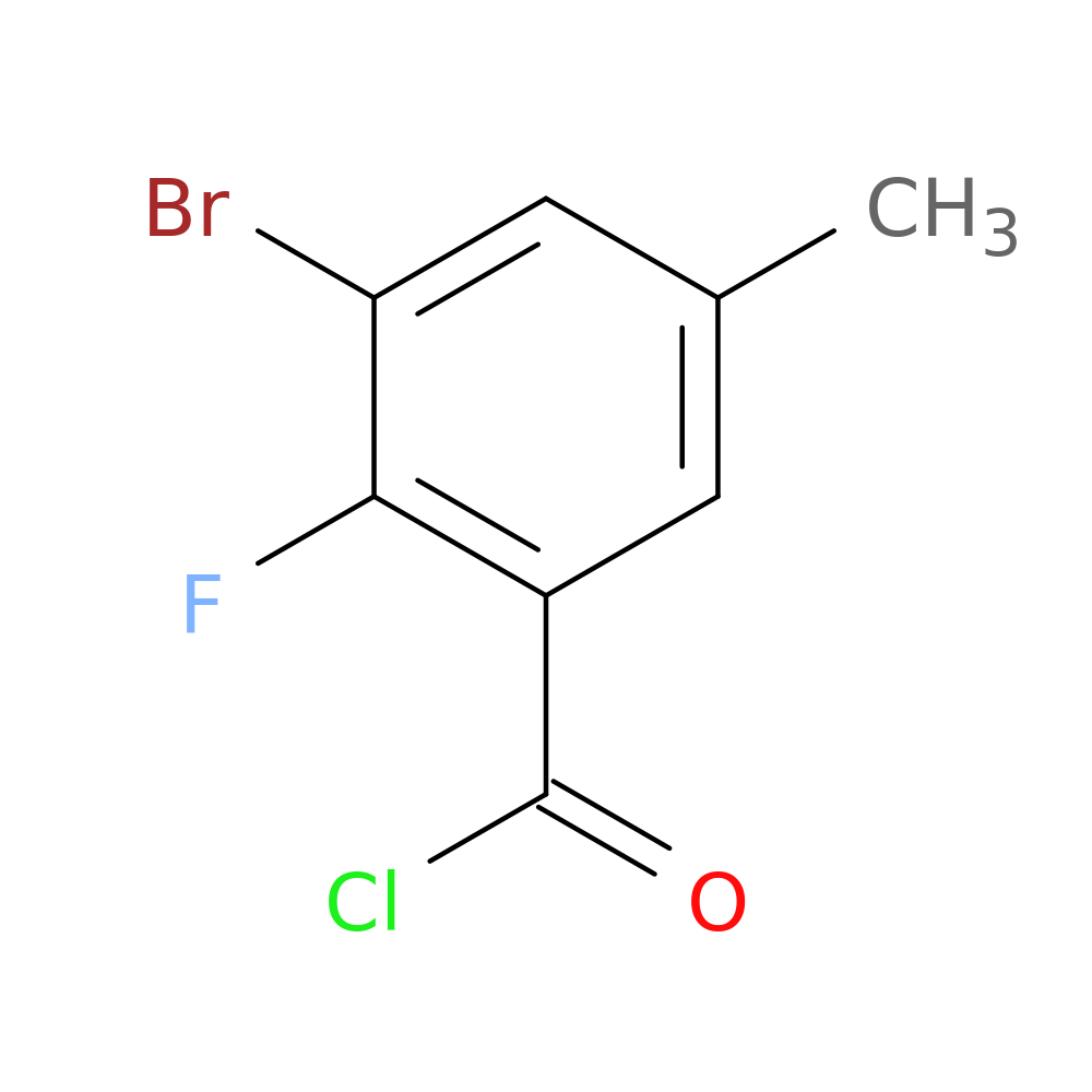 3-bromo-2-fluoro-5-methylbenzoyl chloride