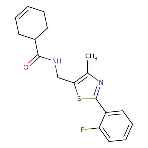 N-{[2-(2-fluorophenyl)-4-methyl-1,3-thiazol-5-yl]methyl}cyclohex-3-ene-1-carboxamide