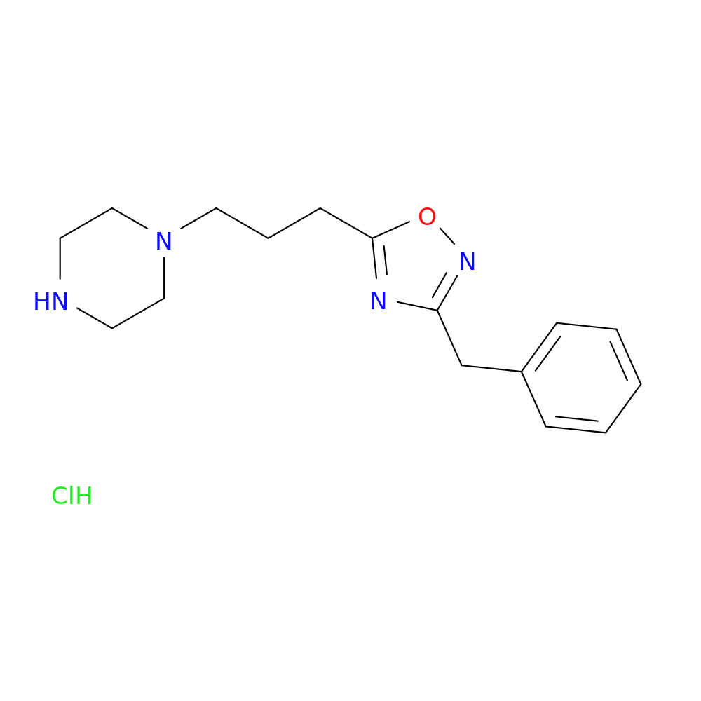 1-[3-(3-benzyl-1,2,4-oxadiazol-5-yl)propyl]piperazine hydrochloride