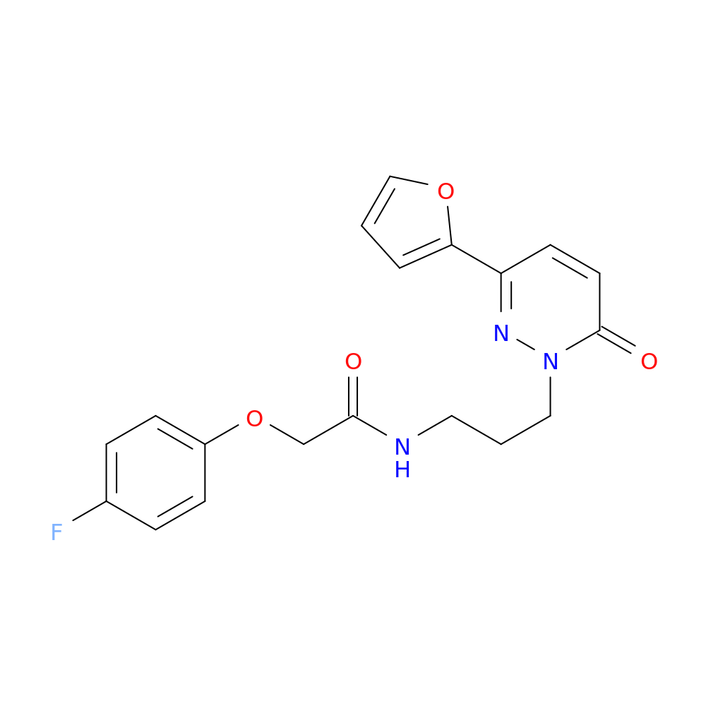 2-(4-fluorophenoxy)-N-{3-[3-(furan-2-yl)-6-oxo-1,6-dihydropyridazin-1-yl]propyl}acetamide