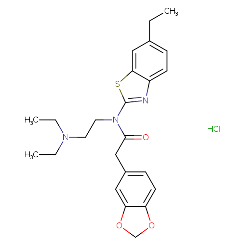 2-(2H-1,3-benzodioxol-5-yl)-N-[2-(diethylamino)ethyl]-N-(6-ethyl-1,3-benzothiazol-2-yl)acetamide hydrochloride