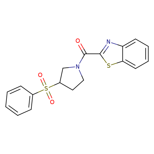 2-[3-(benzenesulfonyl)pyrrolidine-1-carbonyl]-1,3-benzothiazole