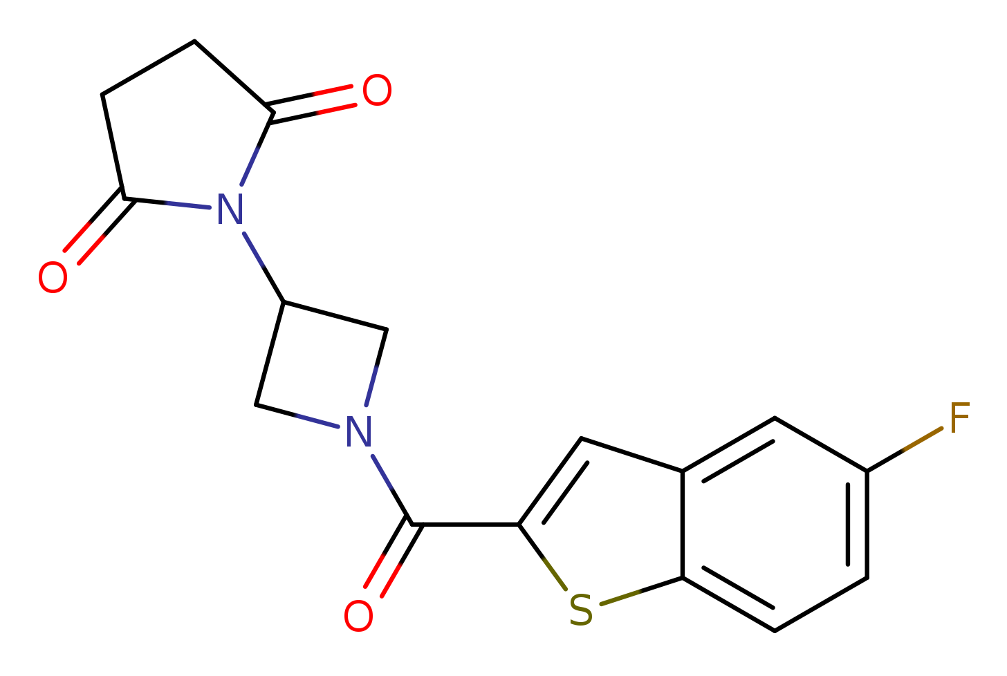 1-[1-(5-fluoro-1-benzothiophene-2-carbonyl)azetidin-3-yl]pyrrolidine-2,5-dione