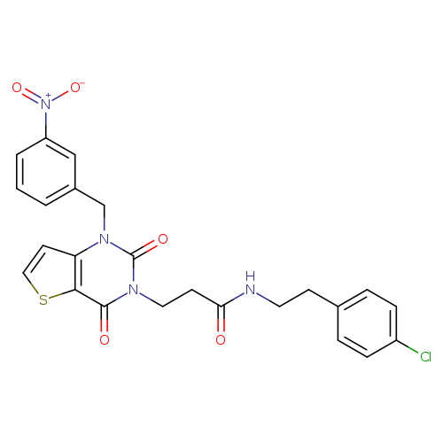 N-[2-(4-chlorophenyl)ethyl]-3-{1-[(3-nitrophenyl)methyl]-2,4-dioxo-1H,2H,3H,4H-thieno[3,2-d]pyrimidin-3-yl}propanamide