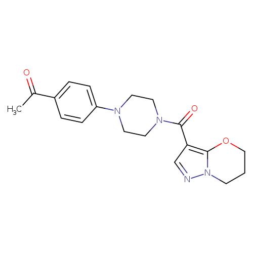 1-[4-(4-{5H,6H,7H-pyrazolo[3,2-b][1,3]oxazine-3-carbonyl}piperazin-1-yl)phenyl]ethan-1-one