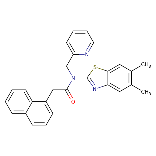 N-(5,6-dimethyl-1,3-benzothiazol-2-yl)-2-(naphthalen-1-yl)-N-[(pyridin-2-yl)methyl]acetamide