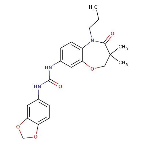 3-(2H-1,3-benzodioxol-5-yl)-1-(3,3-dimethyl-4-oxo-5-propyl-2,3,4,5-tetrahydro-1,5-benzoxazepin-8-yl)urea