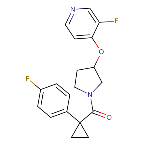 3-fluoro-4-({1-[1-(4-fluorophenyl)cyclopropanecarbonyl]pyrrolidin-3-yl}oxy)pyridine