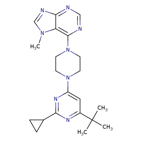 6-[4-(6-tert-butyl-2-cyclopropylpyrimidin-4-yl)piperazin-1-yl]-7-methyl-7H-purine