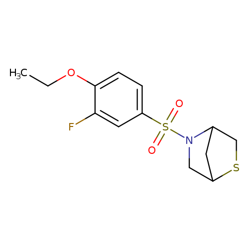 5-(4-ethoxy-3-fluorobenzenesulfonyl)-2-thia-5-azabicyclo[2.2.1]heptane