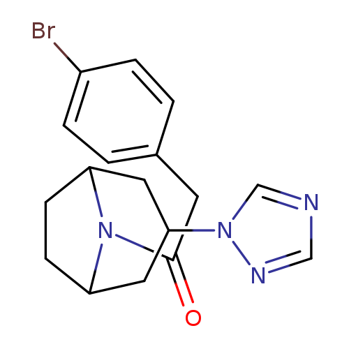 2-(4-bromophenyl)-1-[3-(1H-1,2,4-triazol-1-yl)-8-azabicyclo[3.2.1]octan-8-yl]ethan-1-one