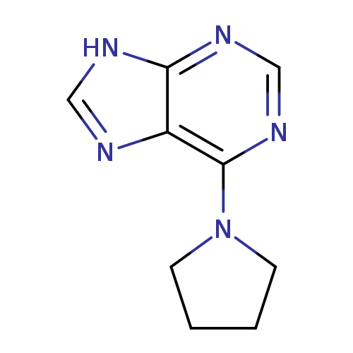 1H-Purine, 6-(1-pyrrolidinyl)-