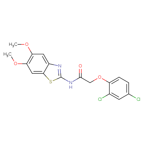 2-(2,4-dichlorophenoxy)-N-(5,6-dimethoxy-1,3-benzothiazol-2-yl)acetamide