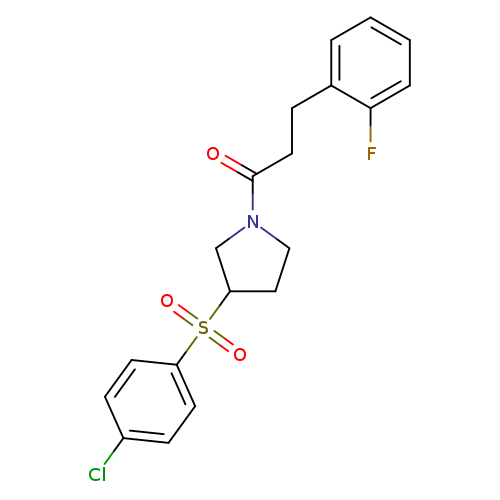 1-[3-(4-chlorobenzenesulfonyl)pyrrolidin-1-yl]-3-(2-fluorophenyl)propan-1-one