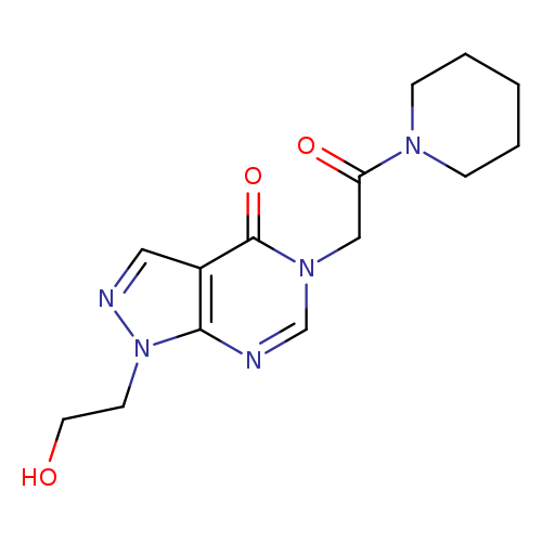1-(2-hydroxyethyl)-5-[2-oxo-2-(piperidin-1-yl)ethyl]-1H,4H,5H-pyrazolo[3,4-d]pyrimidin-4-one