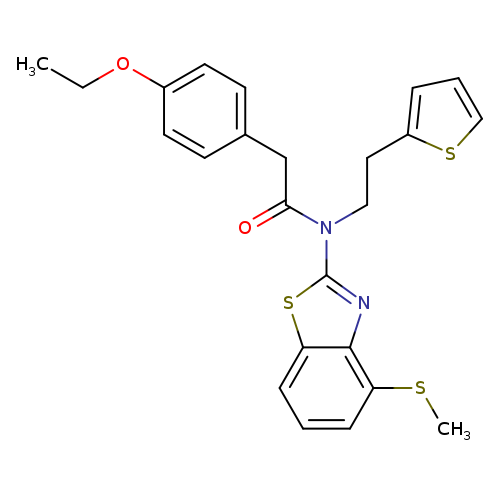 2-(4-ethoxyphenyl)-N-[4-(methylsulfanyl)-1,3-benzothiazol-2-yl]-N-[2-(thiophen-2-yl)ethyl]acetamide