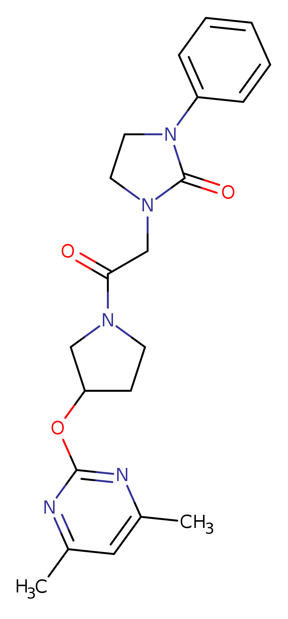 1-(2-{3-[(4,6-dimethylpyrimidin-2-yl)oxy]pyrrolidin-1-yl}-2-oxoethyl)-3-phenylimidazolidin-2-one