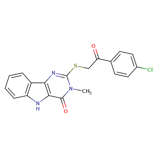 2-{[2-(4-chlorophenyl)-2-oxoethyl]sulfanyl}-3-methyl-3H,4H,5H-pyrimido[5,4-b]indol-4-one