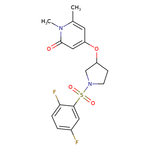 4-{[1-(2,5-difluorobenzenesulfonyl)pyrrolidin-3-yl]oxy}-1,6-dimethyl-1,2-dihydropyridin-2-one
