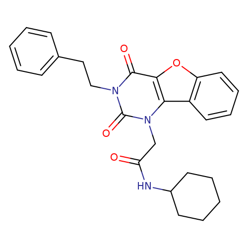 N-cyclohexyl-2-[4,6-dioxo-5-(2-phenylethyl)-8-oxa-3,5-diazatricyclo[7.4.0.0^{2,7}]trideca-1(9),2(7),10,12-tetraen-3-yl]acetamide