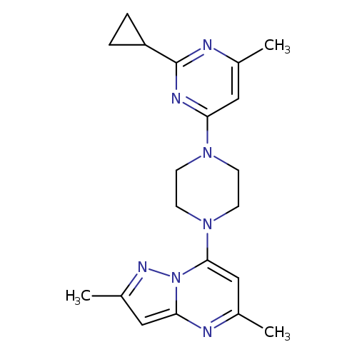 2-cyclopropyl-4-(4-{2,5-dimethylpyrazolo[1,5-a]pyrimidin-7-yl}piperazin-1-yl)-6-methylpyrimidine