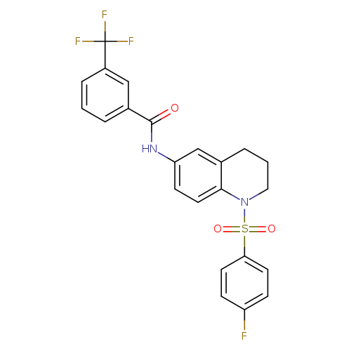 N-[1-(4-fluorobenzenesulfonyl)-1,2,3,4-tetrahydroquinolin-6-yl]-3-(trifluoromethyl)benzamide