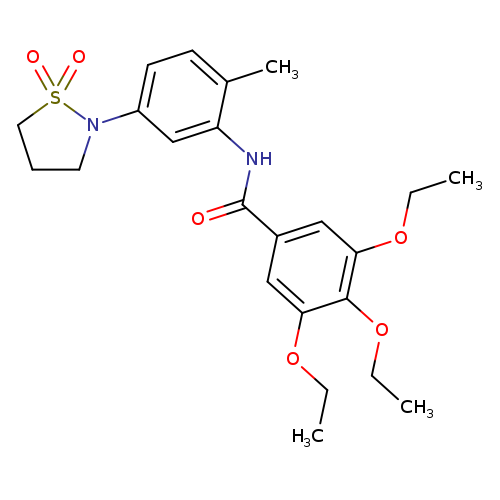 N-[5-(1,1-dioxo-1lambda6,2-thiazolidin-2-yl)-2-methylphenyl]-3,4,5-triethoxybenzamide