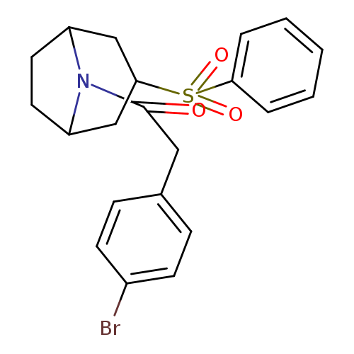 1-[3-(benzenesulfonyl)-8-azabicyclo[3.2.1]octan-8-yl]-2-(4-bromophenyl)ethan-1-one