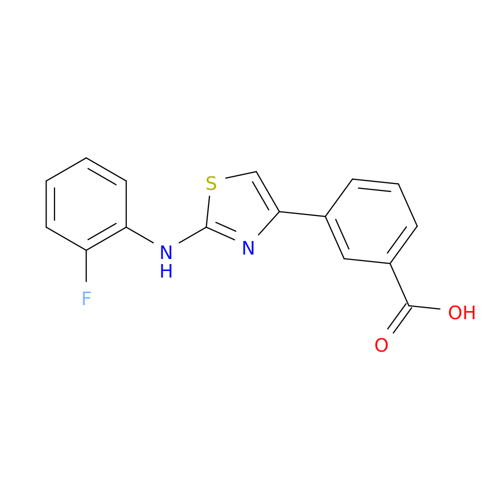 3-(2-((2-Fluorophenyl)amino)thiazol-4-yl)benzoic acid