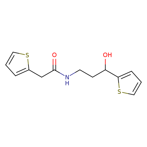 N-[3-hydroxy-3-(thiophen-2-yl)propyl]-2-(thiophen-2-yl)acetamide