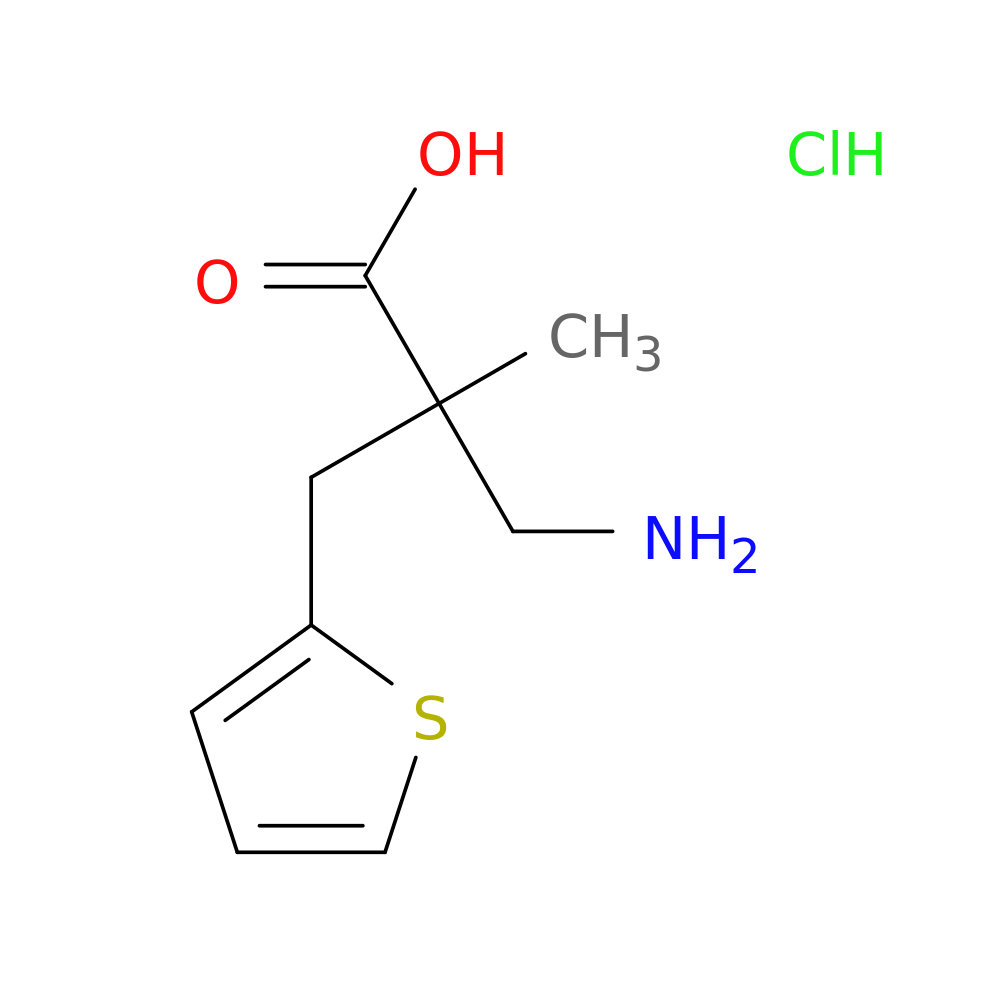 3-amino-2-methyl-2-[(thiophen-2-yl)methyl]propanoic acid hydrochloride