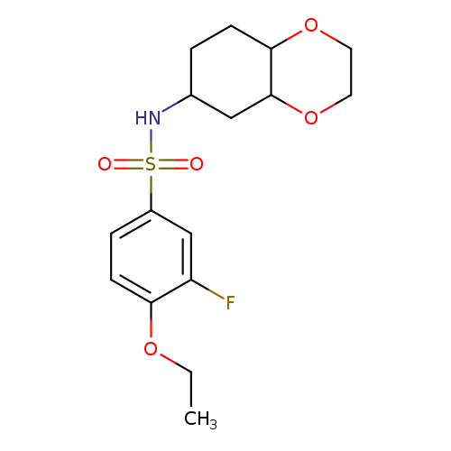 4-ethoxy-3-fluoro-N-(octahydro-1,4-benzodioxin-6-yl)benzene-1-sulfonamide